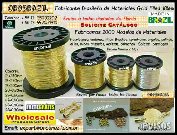 Hilos gold filled 18k para elaborar joyerias – directo de brazil