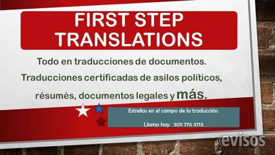 Garantiza tus traducciones certificadas con first step translations corp.
